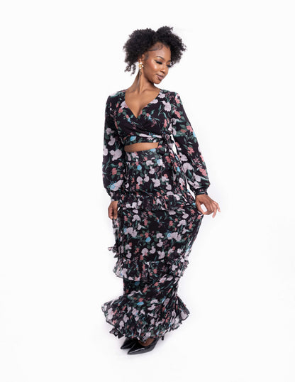 Kalika Ruffled Maxi Skirt